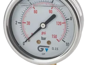 MANOMETRE 0-150 BAR, CADRAN INOX DN63, RACCORD LAITON VERTICAL G1/4", A GLYCERINE NEXA INDUSTRIES CAMEROUN
